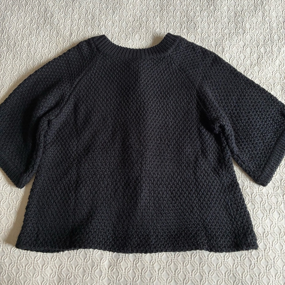 Chico's Wool Blend Black Knit Cardigan Size 2 US Large/12 - Picture 2 of 7